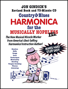 COUNTRY AND BLUES HARMONICA FOR THE MUSICALLY HOPELESS BK/CD cover